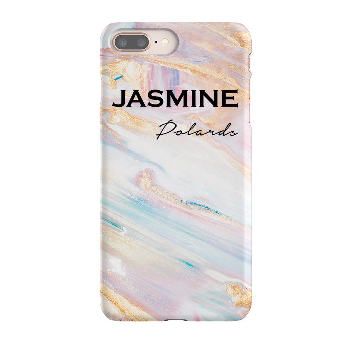 Personalised Blush Marble Name iPhone 7 Plus Case