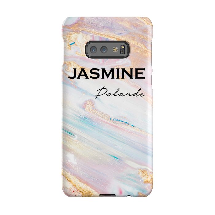 Personalised Blush Marble Name Samsung Galaxy S10e Case