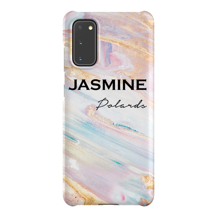 Personalised Blush Marble Name Samsung Galaxy S20 FE Case