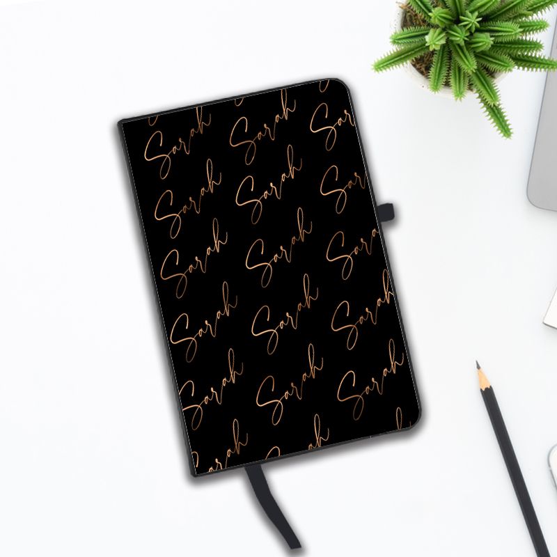 Personalised Bronze Name All Over Notebook