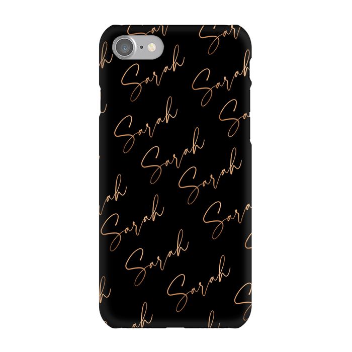 Personalised Bronze Name All Over iPhone 7 Case