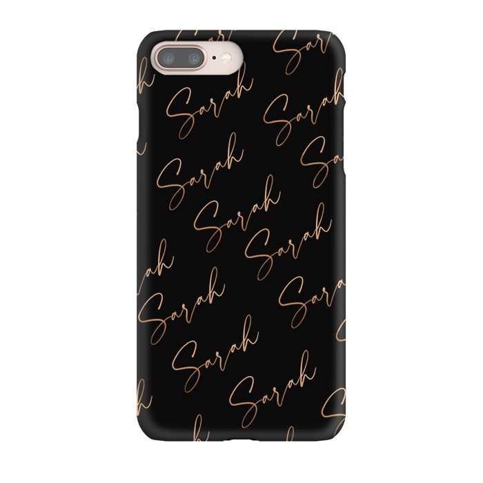 Personalised Bronze Name All Over iPhone 7 Plus Case