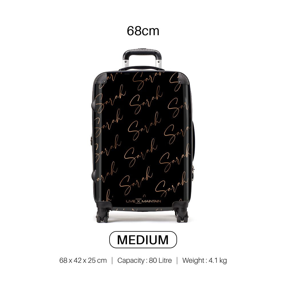 Personalised Bronze Name All Over Suitcase