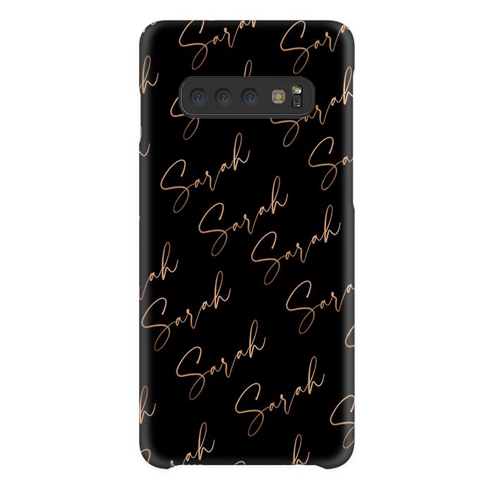 Personalised Bronze Name All Over Samsung Galaxy S10 Case