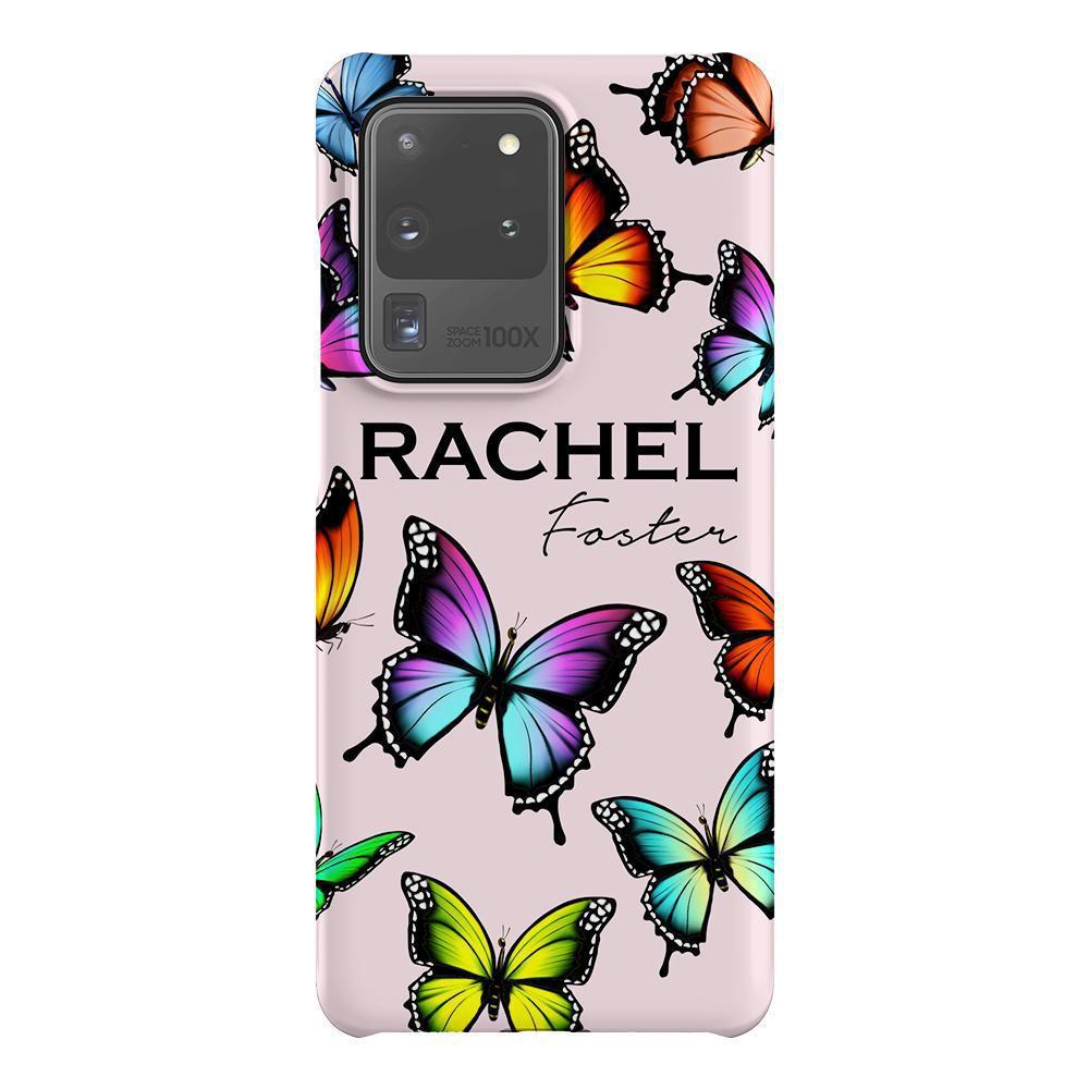 Personalised Butterfly Name Samsung Galaxy S20 Ultra Case