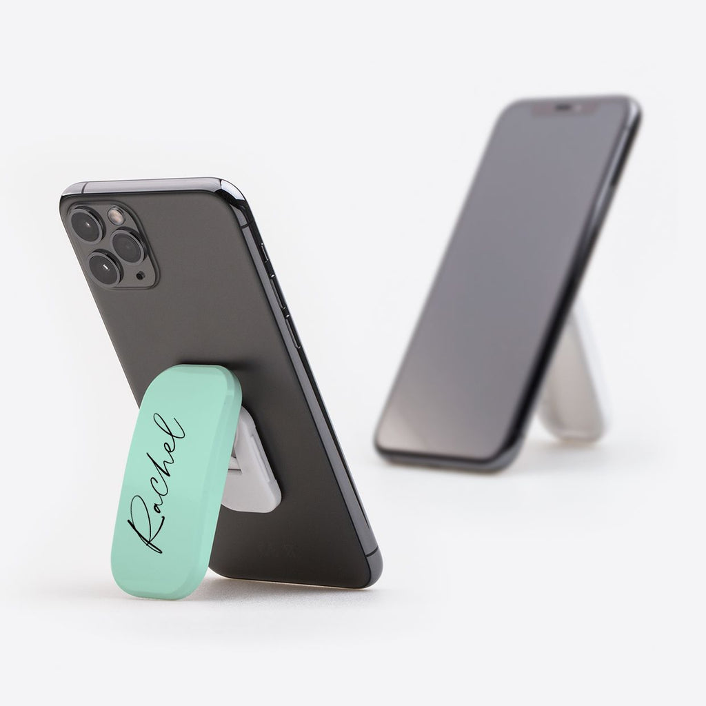 Personalised Pale Green Name Clickit Phone grip