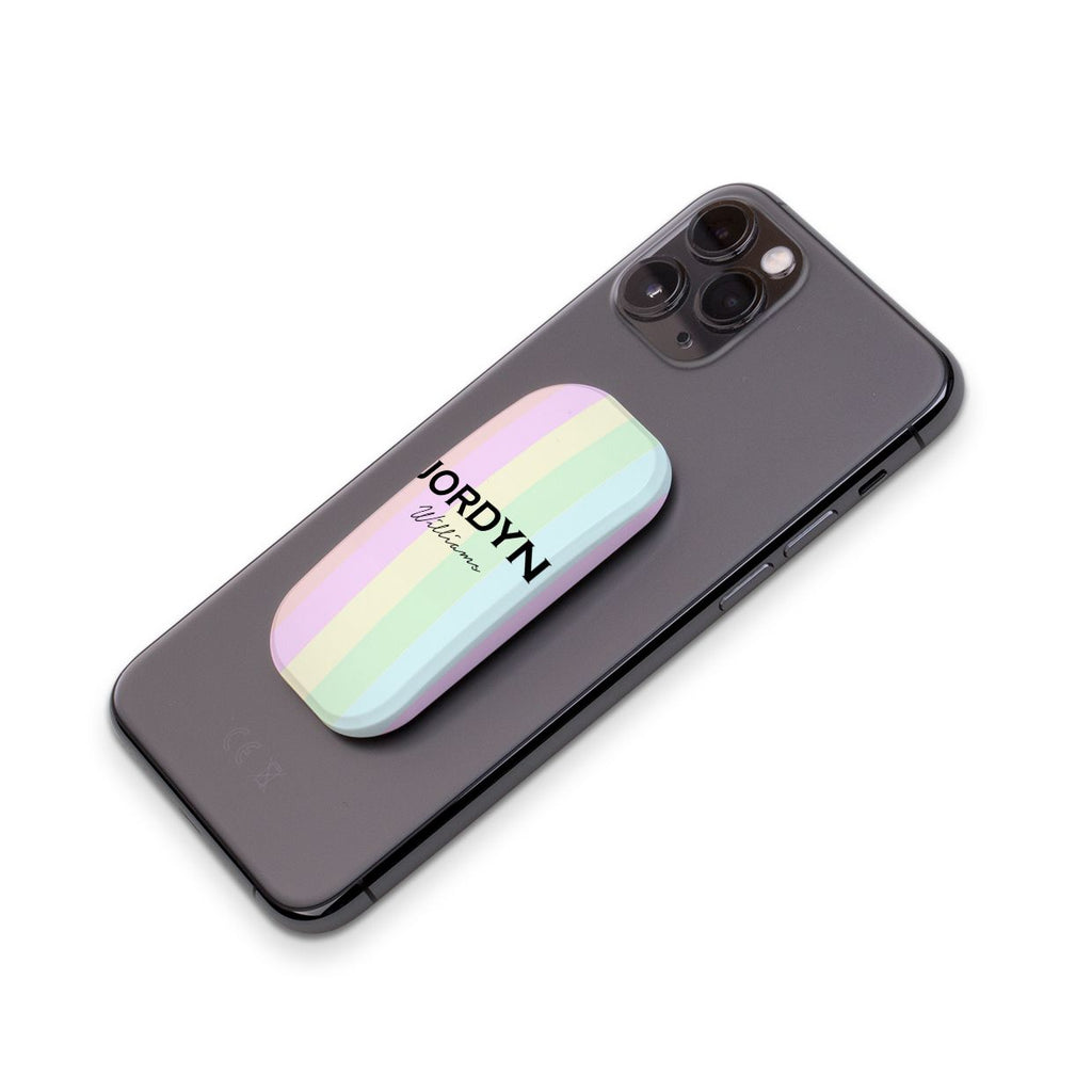 Personalised Pastel Stripes Stripe Clickit Phone grip