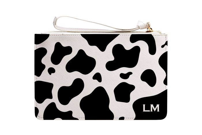 Cow print clutch bag Clearance