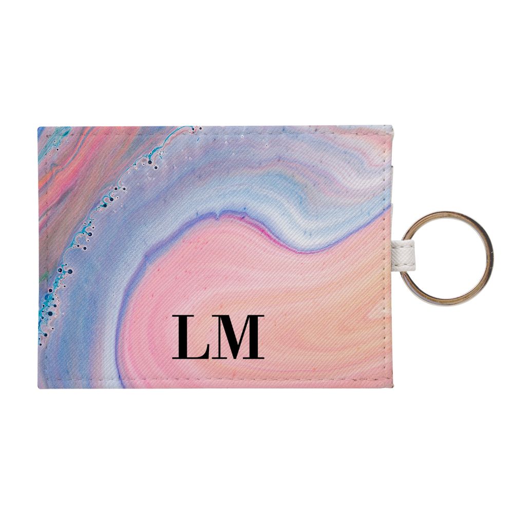 Personalised Acrylic Marble Leather Card Holder
