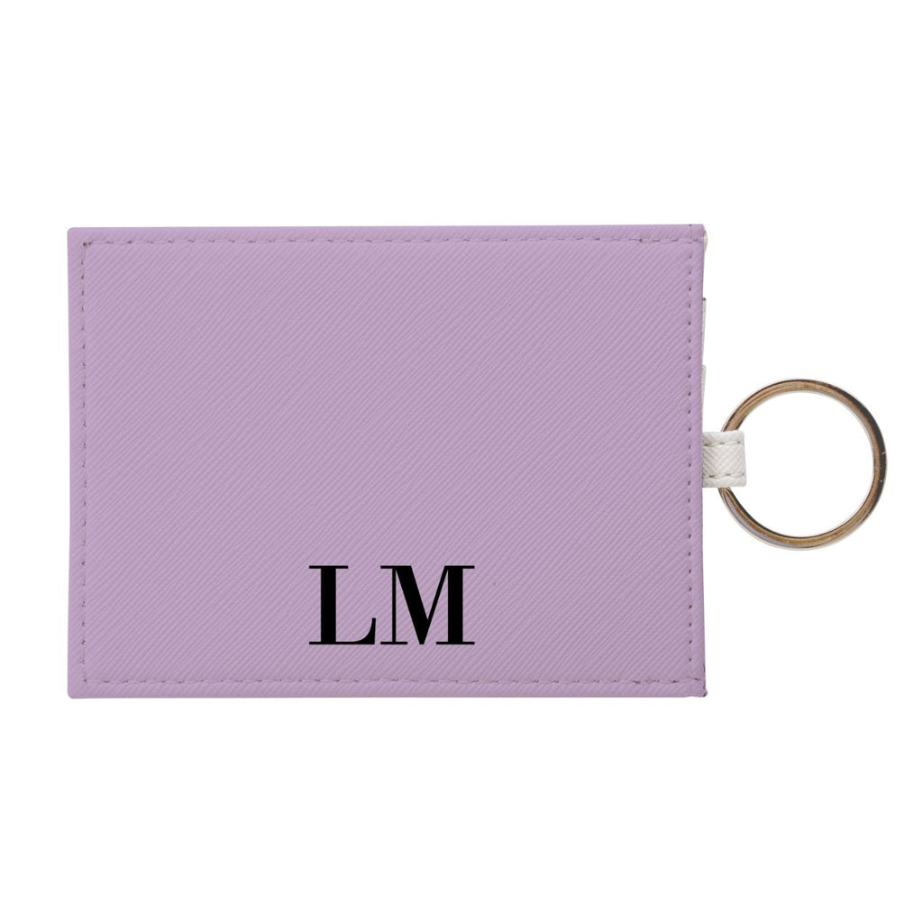Personalised Purple Leather Card Holder
