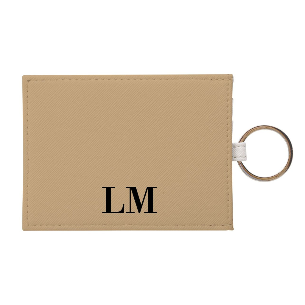 Personalised Tan Leather Card Holder