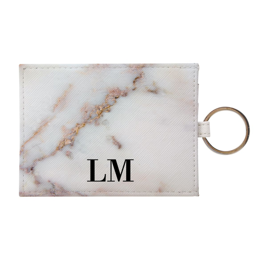Personalised Gold Stain Marble Leather Card Holder