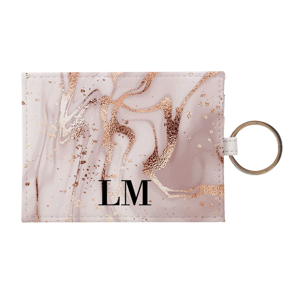 Personalised Liquid Marble Leather Card Holder