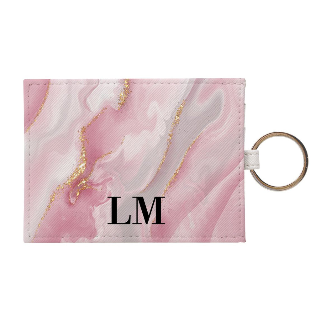 Pink Luxe Card Holder Keychain