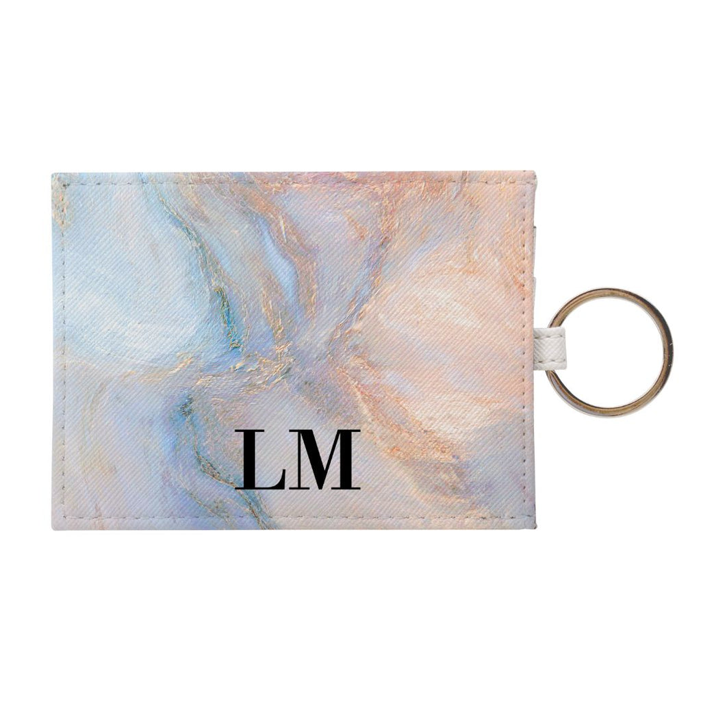 Personalised Moonshine Marble Leather Card Holder