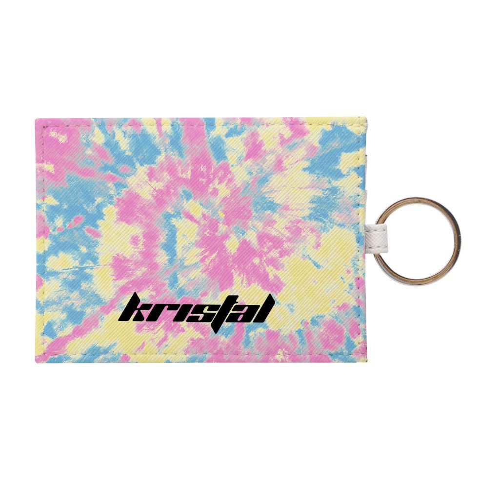 Personalised Multicolor Tie Dye Leather Card Holder