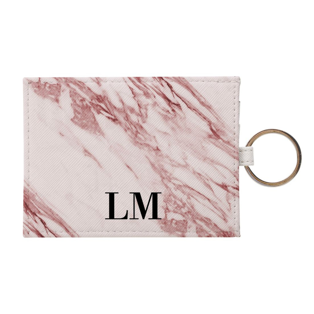 Personalised Rosa Marble Leather Card Holder