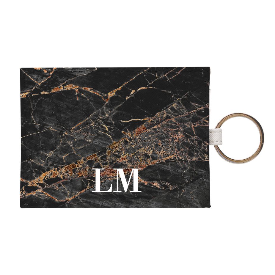 Personalised Slate Marble Leather Card Holder