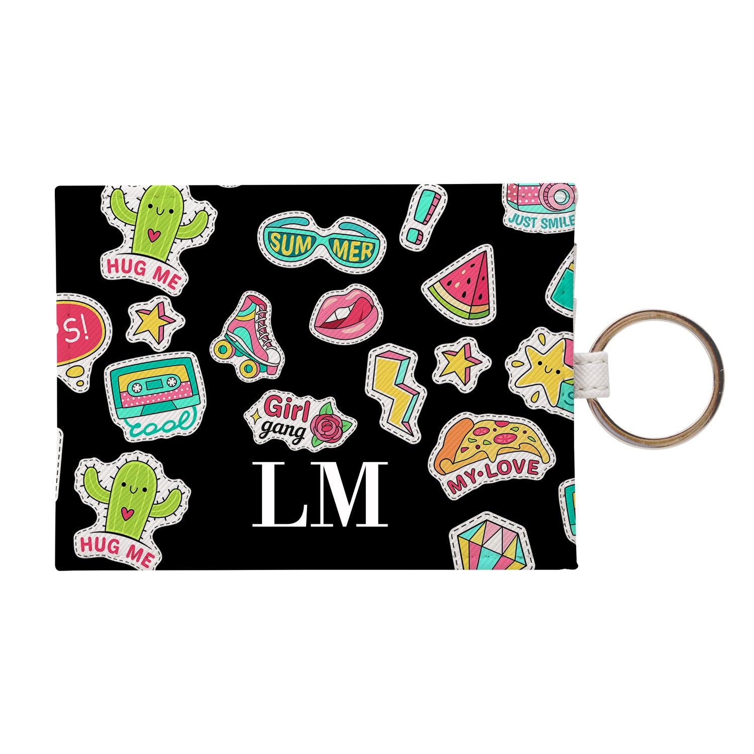 Personalised Stickers Leather Card Holder