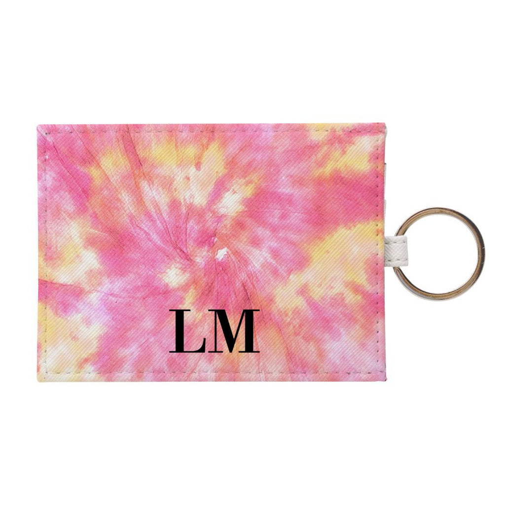 Personalised Tie Dye Leather Card Holder