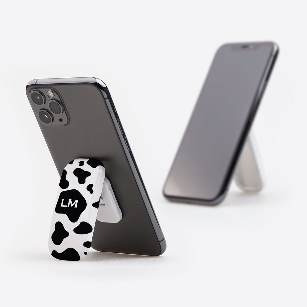 Personalised Cow Print Initials Clickit Phone grip