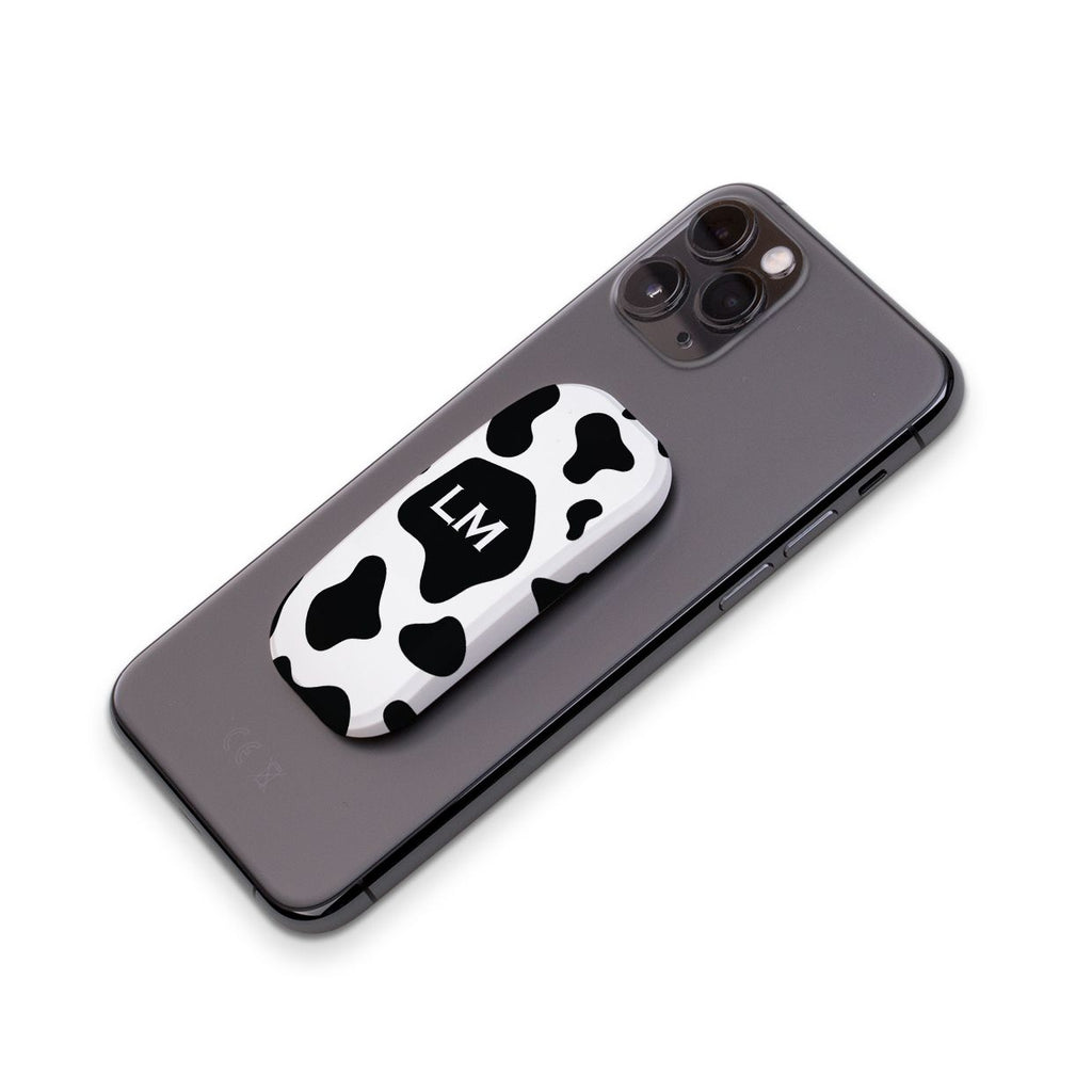 Personalised Cow Print Initials Clickit Phone grip