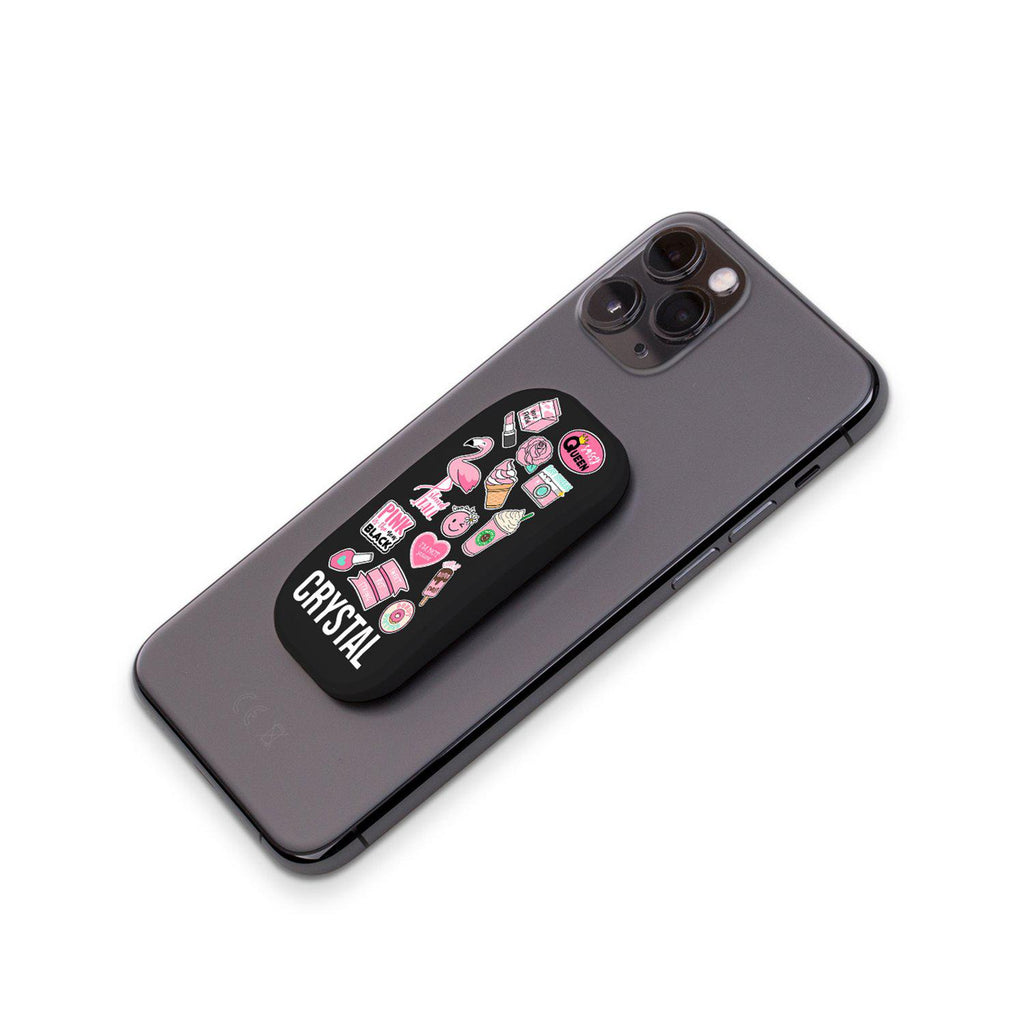 Personalised Pink Sticker Clickit Phone grip