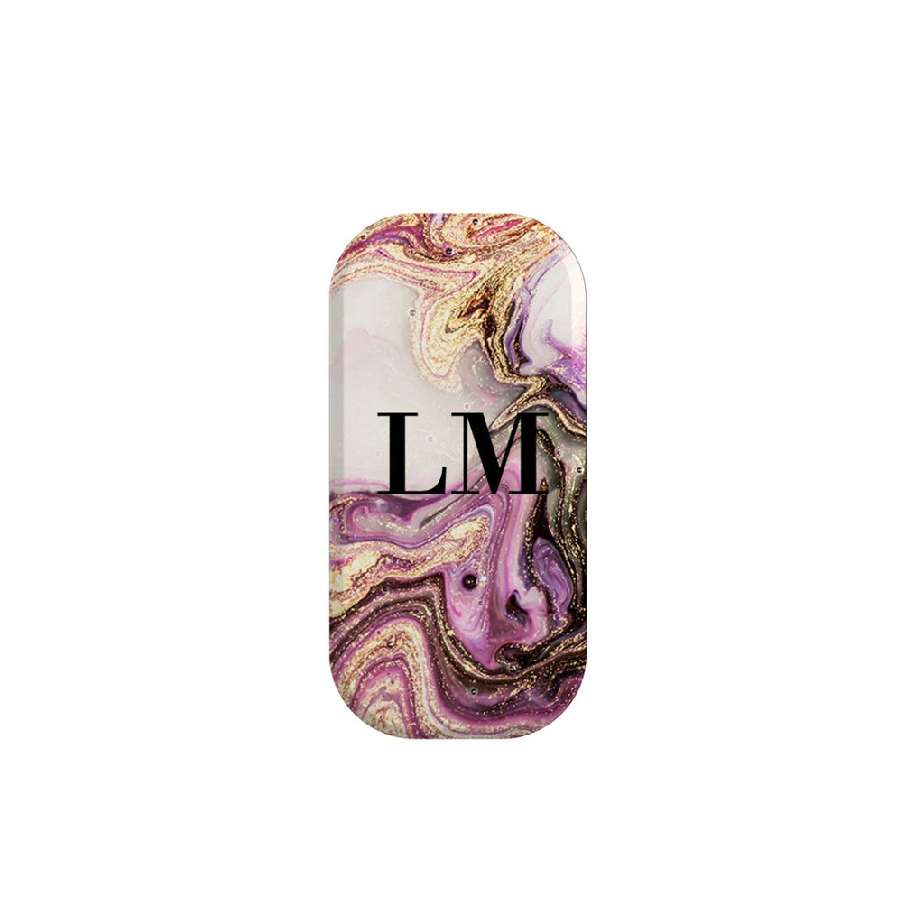 Personalised Gouache Marble initial Name Clickit Phone grip