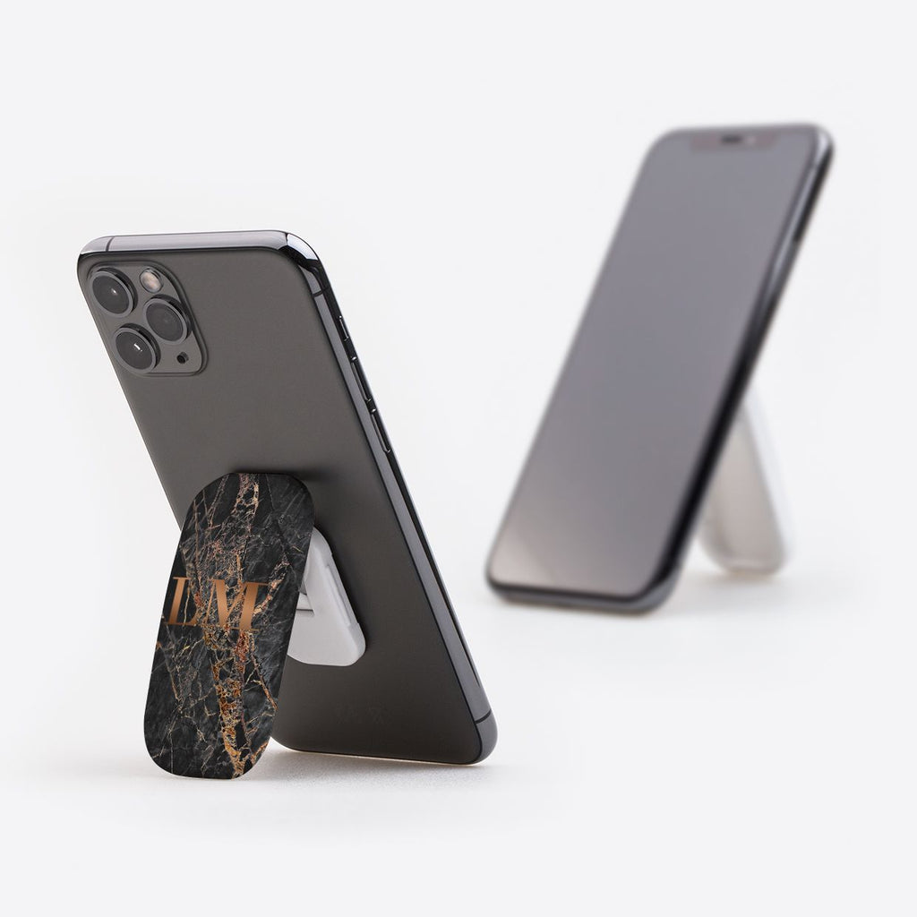 Personalised Slate Marble Bronze Initial Clickit Phone grip