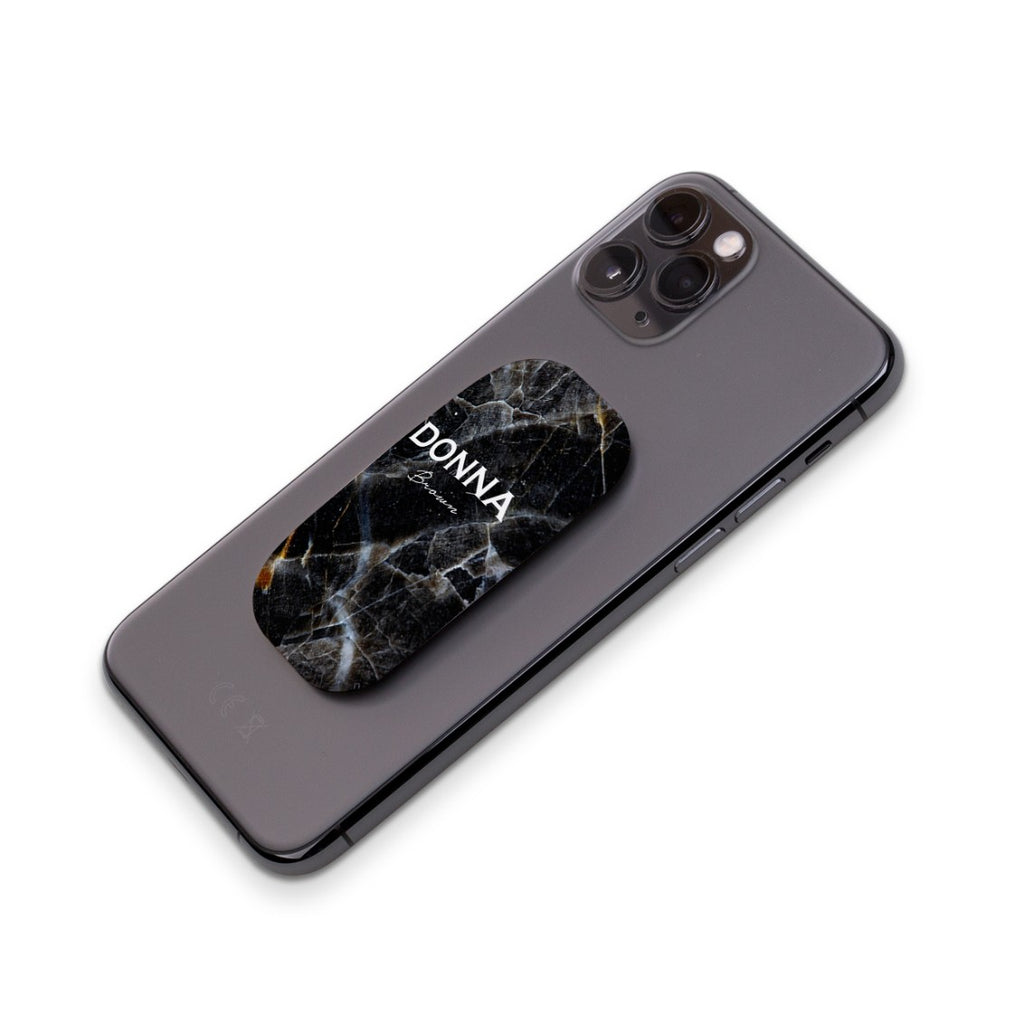 Personalised Midnight Marble Name Clickit Phone grip