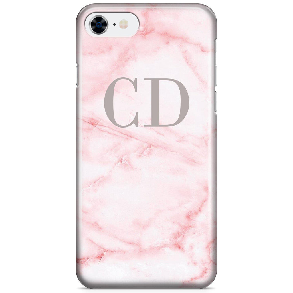 Personalised Cotton Candy Marble Initials iPhone 7 Case
