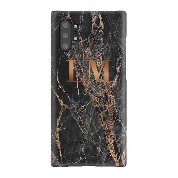 Personalised Slate Marble Bronze Initial Samsung Galaxy S10 Plus Case