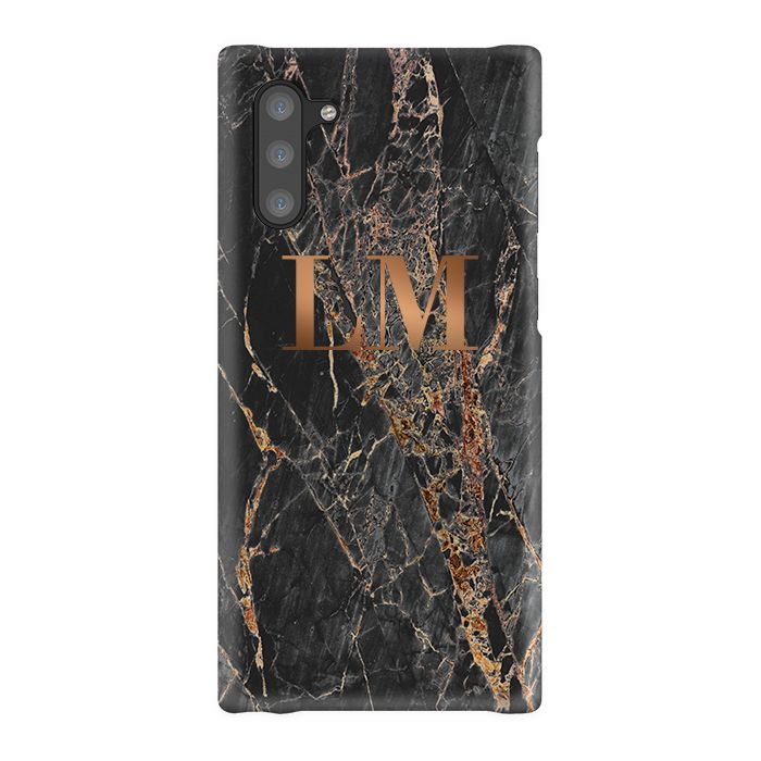Personalised Slate Marble Bronze Initial Samsung Galaxy Note 10 Case