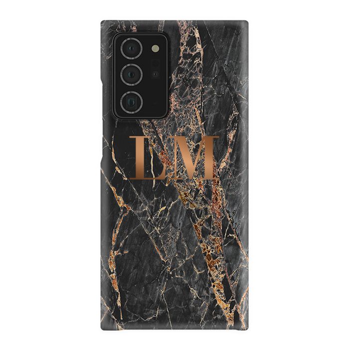 Personalised Slate Marble Bronze Initial Samsung Galaxy Note 20 Ultra Case