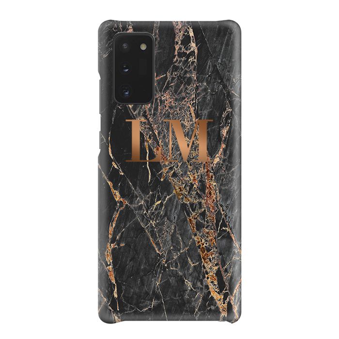 Personalised Slate Marble Bronze Initial Samsung Galaxy Note 20 Case