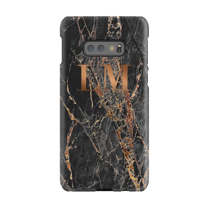 Personalised Slate Marble Bronze Initial Samsung Galaxy S10e Case