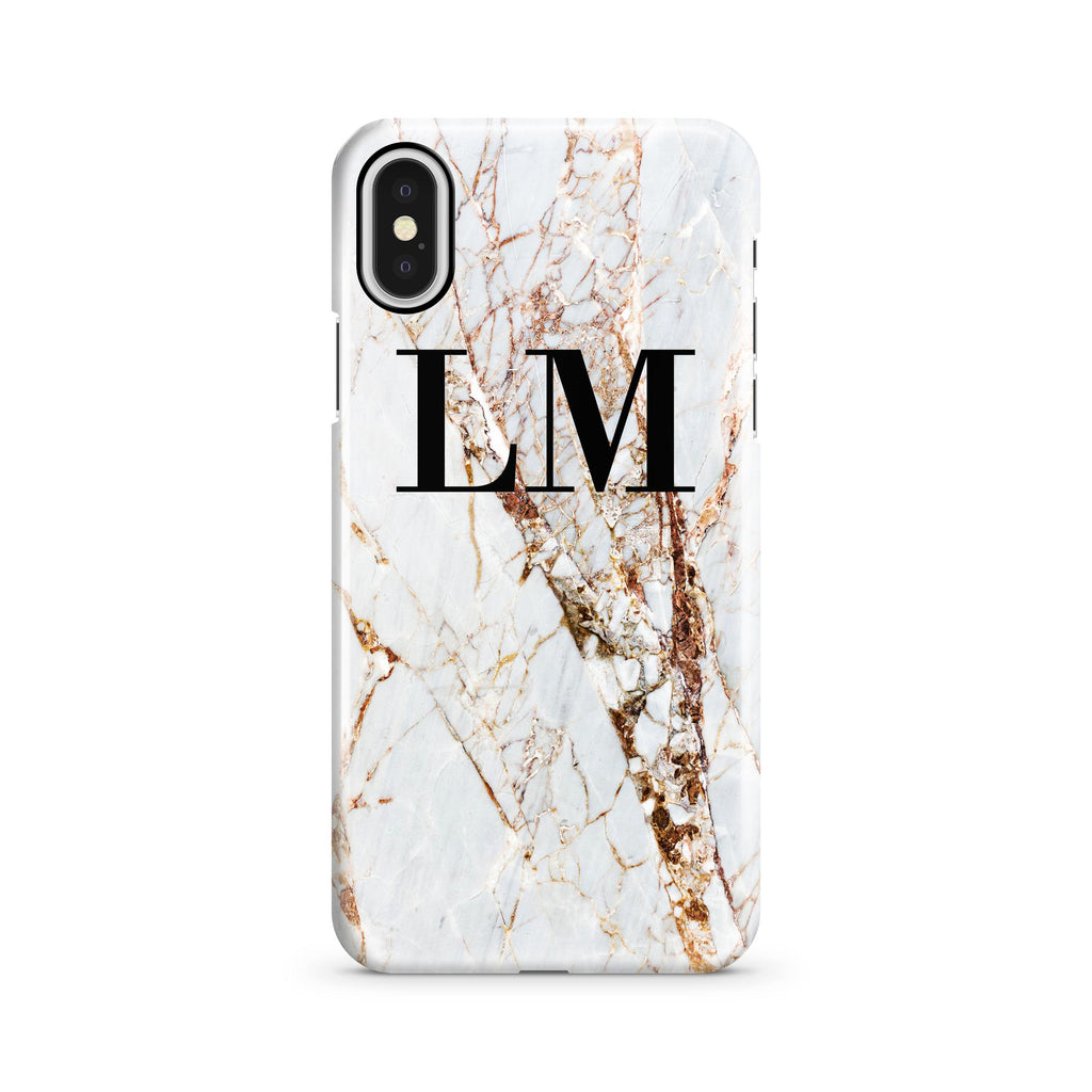 Personalised Cracked Marble iPhone X Case