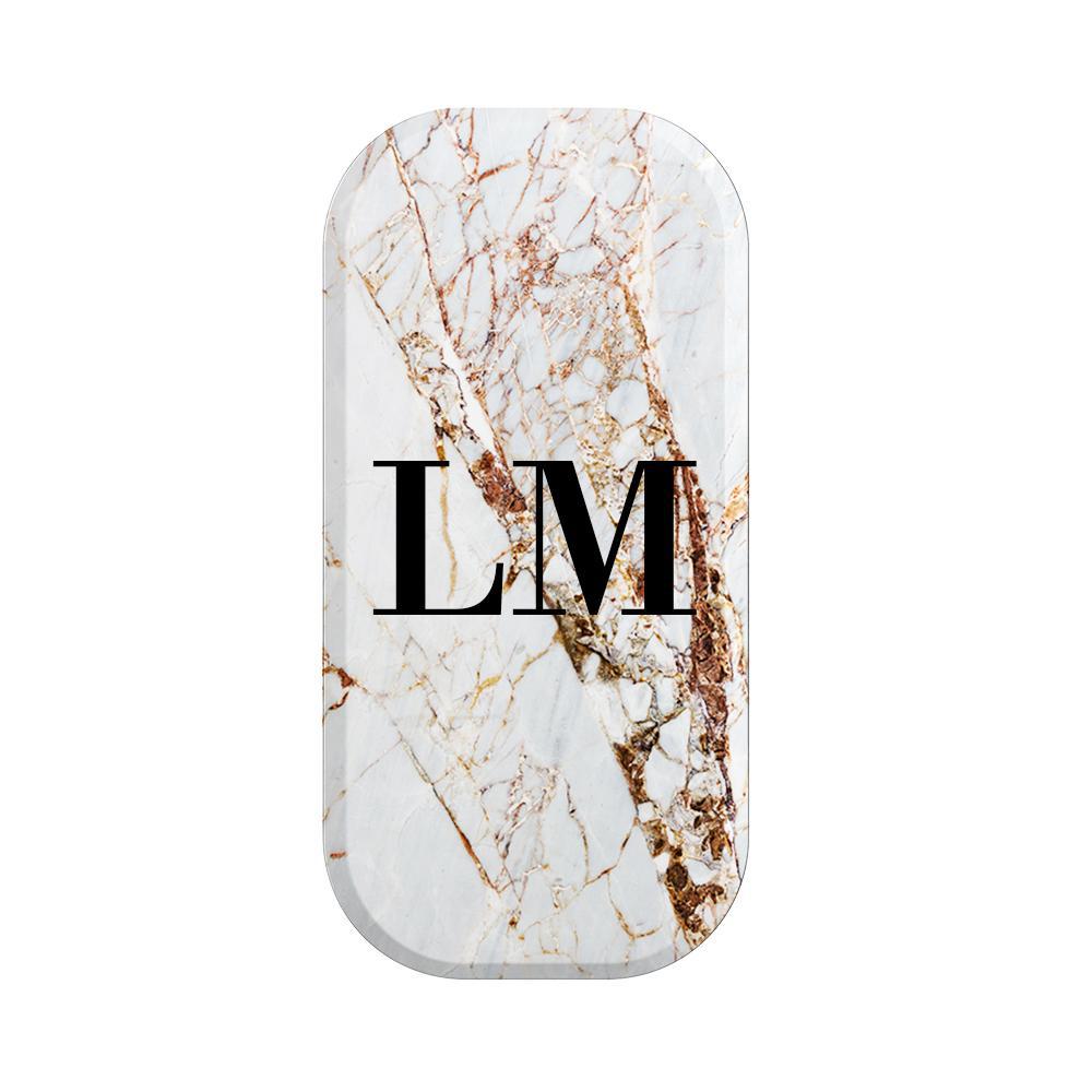 Personalised Cracked Marble Initials Clickit Phone grip
