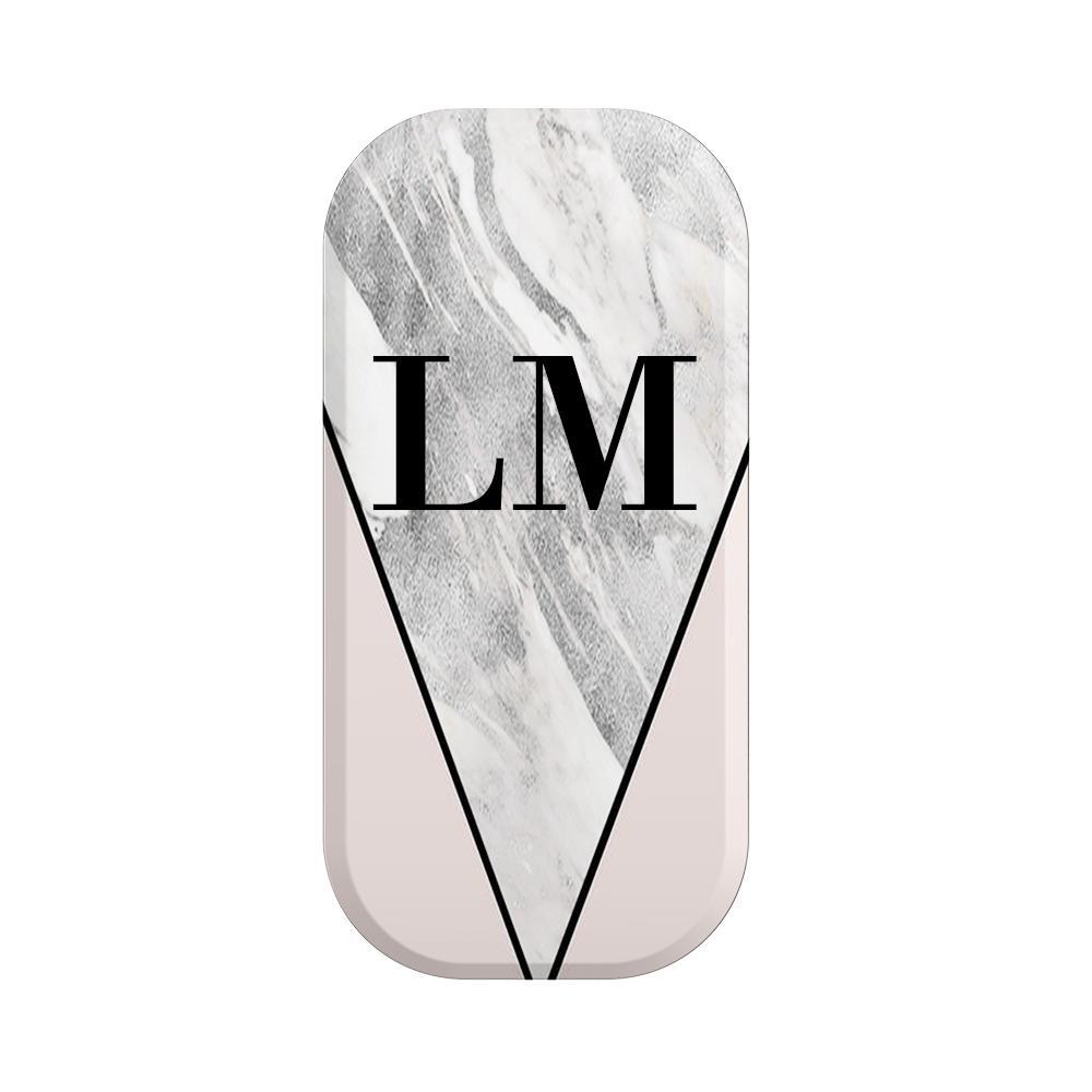 Personalised Pink x Castello Marble Contrast Clickit Phone grip