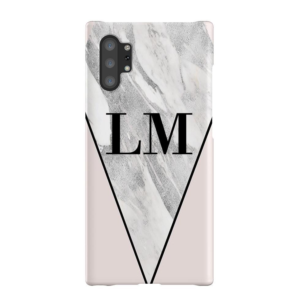 Personalised Pink x Castello Marble Contrast Samsung Galaxy Note 10+ Case