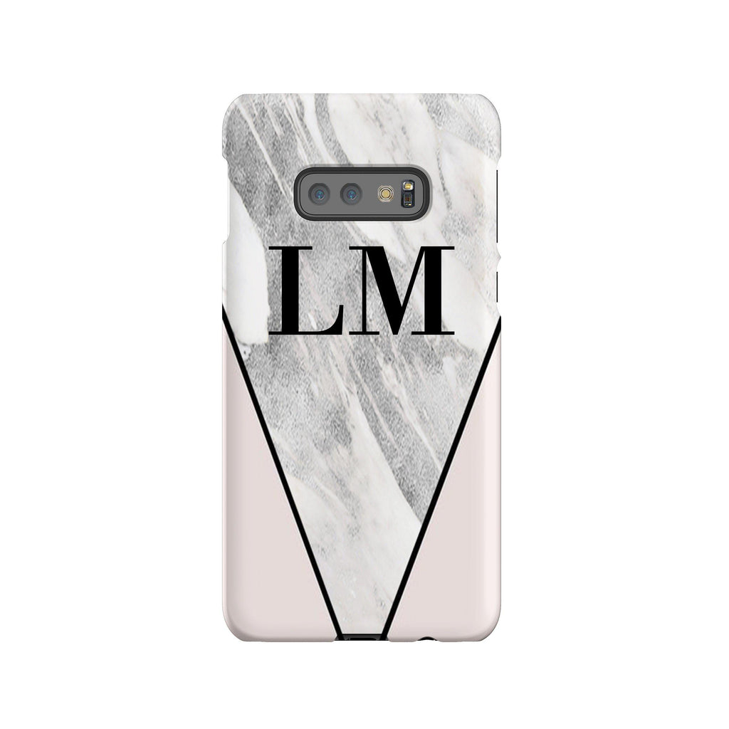 Personalised Pink x Castello Marble Samsung Galaxy S10e Case