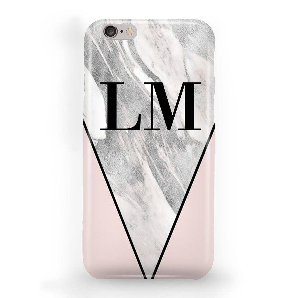 Personalised Pink x Castello Marble Contrast iPhone 6 Plus/6s Plus Case