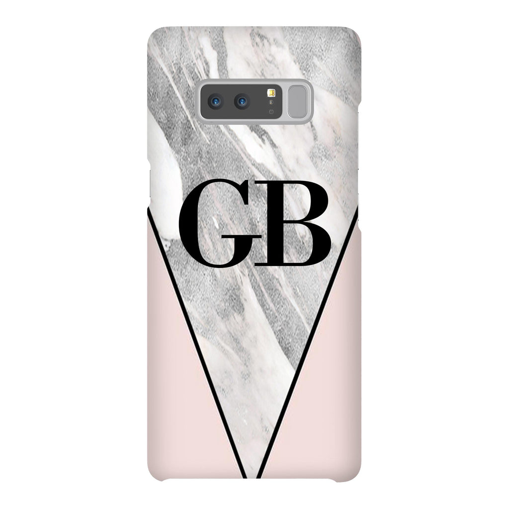 Personalised Pink x Castello Marble Contrast Samsung Galaxy Note 8 Case