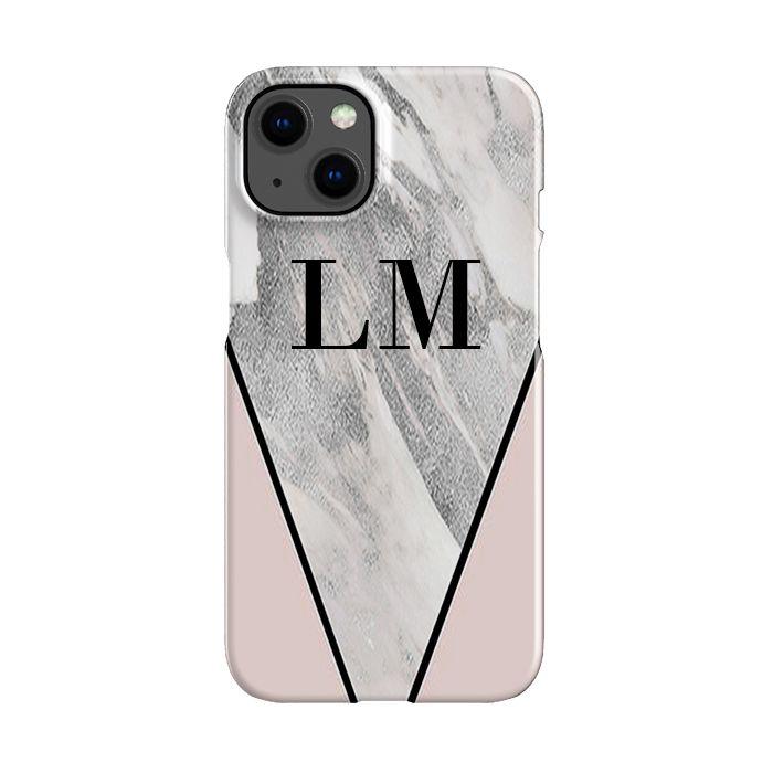 Personalised x Castello Marble Contrast iPhone 13