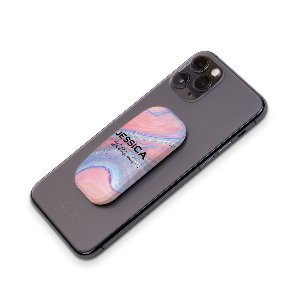 Personalised Acrylic Marble Name Clickit Phone grip