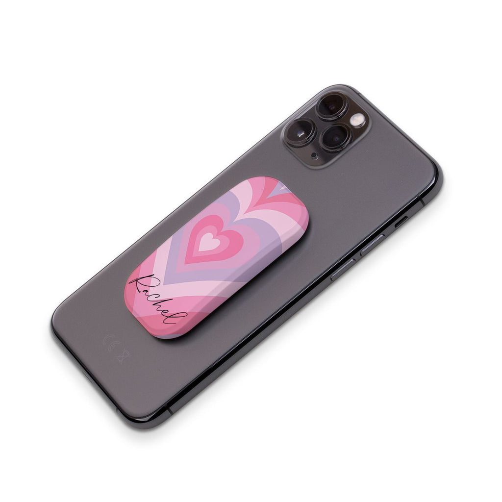 Personalised Heart Latte Clickit Phone grip