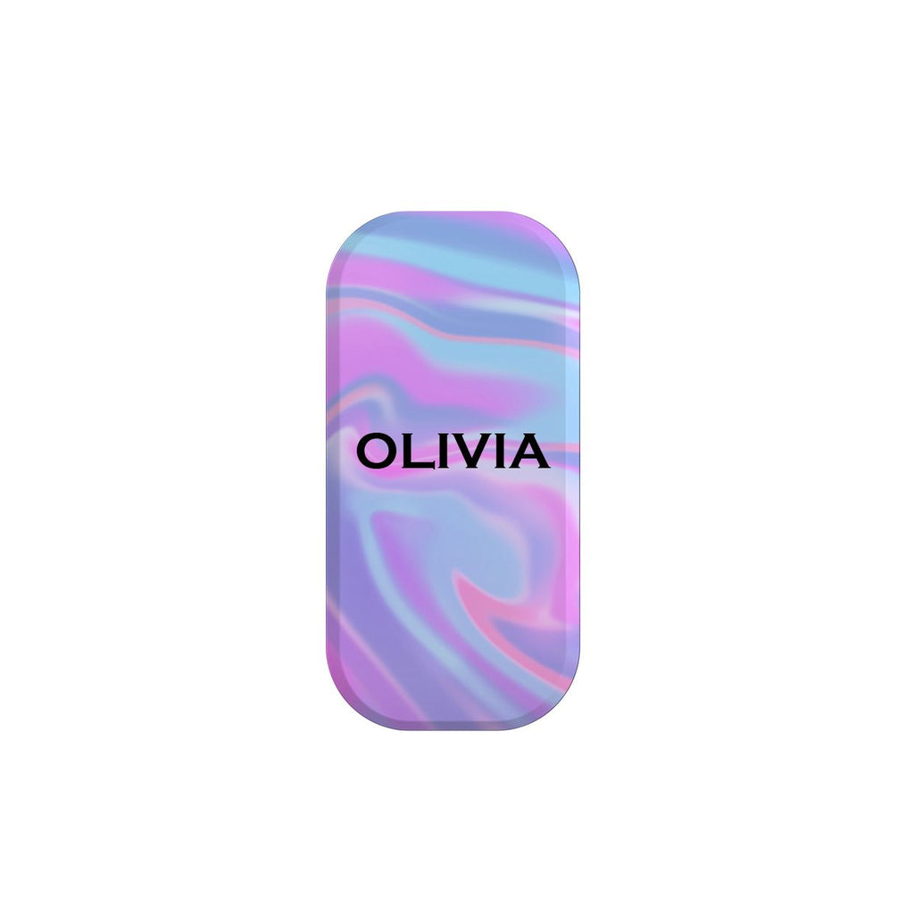 Personalised Luxe Blue Name Clickit Phone grip