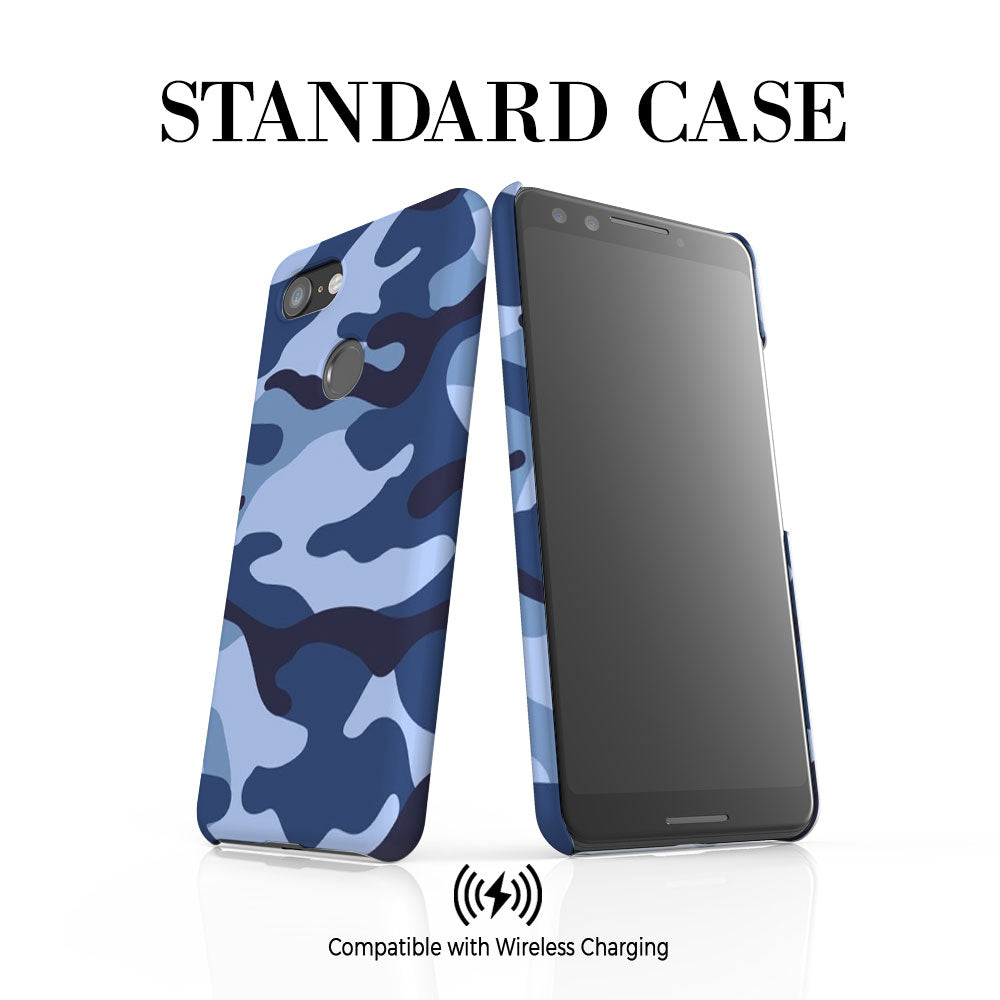 Personalised Cobalt Blue Camouflage Google Pixel 3 Case