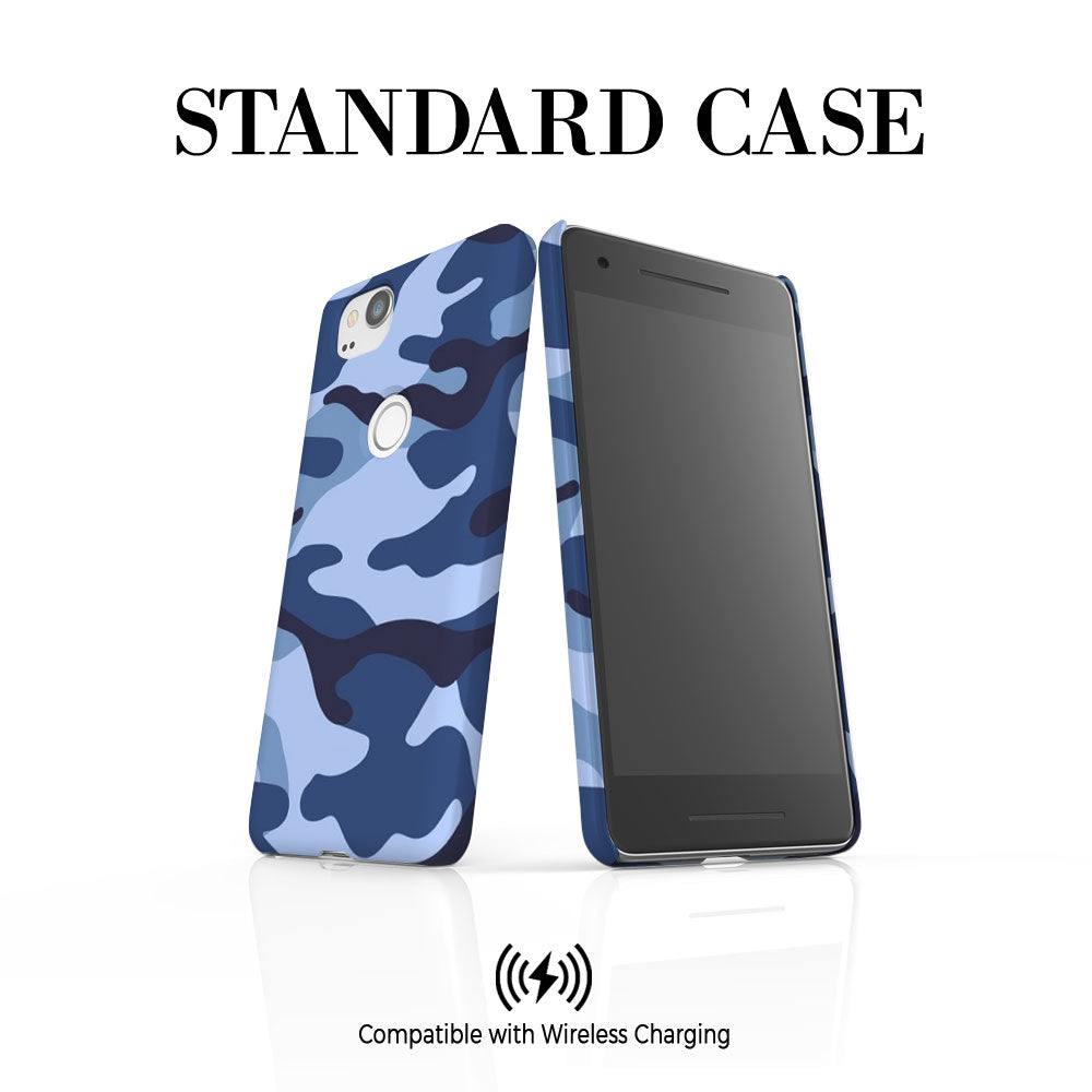 Personalised Cobalt Blue Camouflage Google Pixel 2 Case