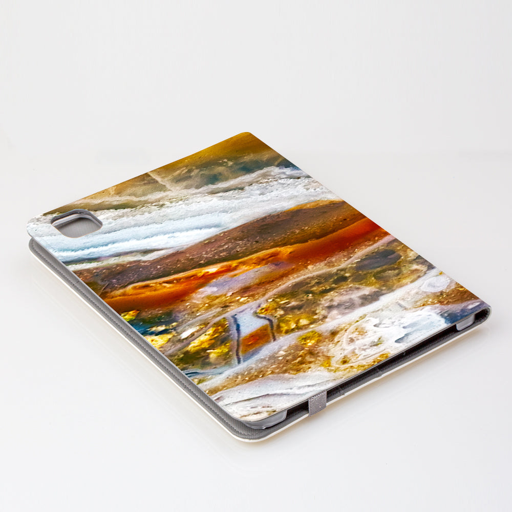 Personalised Colored Stone Marble Initials iPad Pro Case